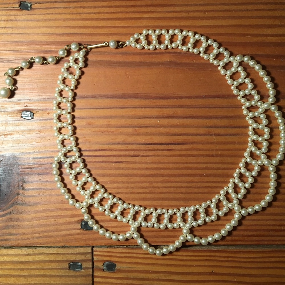 Vintage Pearl Beaded Collar